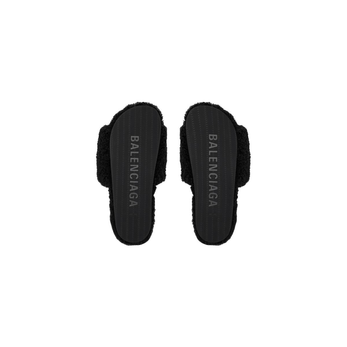 Balenciaga Furry Slide - Jet Black-Premium Legacy Streetwear