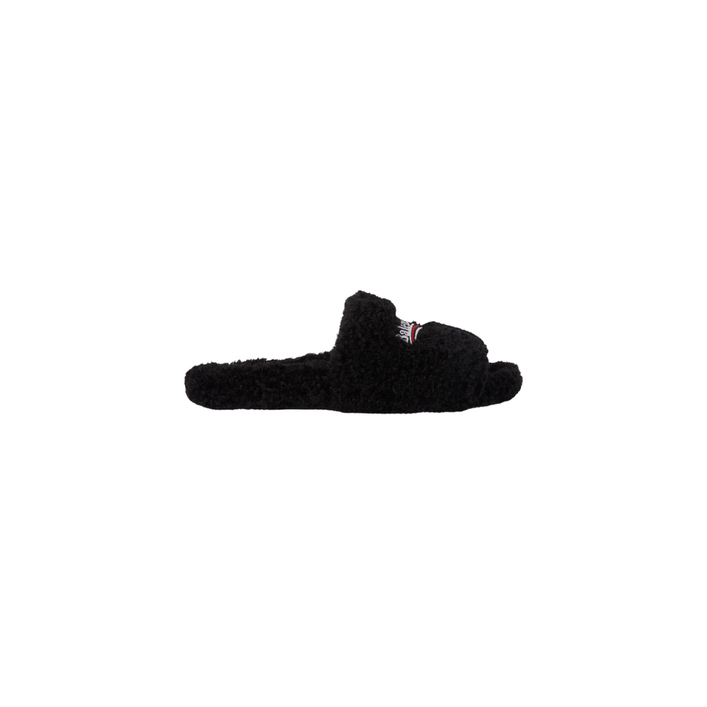 Balenciaga Furry Slide - Jet Black-Premium Legacy Streetwear